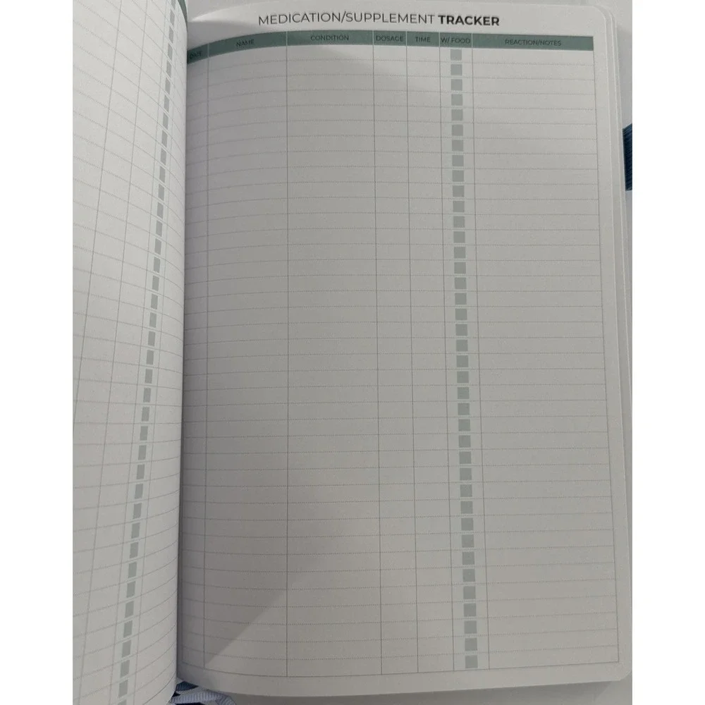 Clever Fox Medical Planner 12 Month Journal Blue Symptom Tracker New‎ with Box